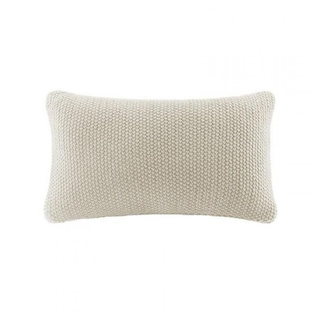 INK Plus IVY II30-740 Bree Knit Oblong Pillow Cover - Ivory